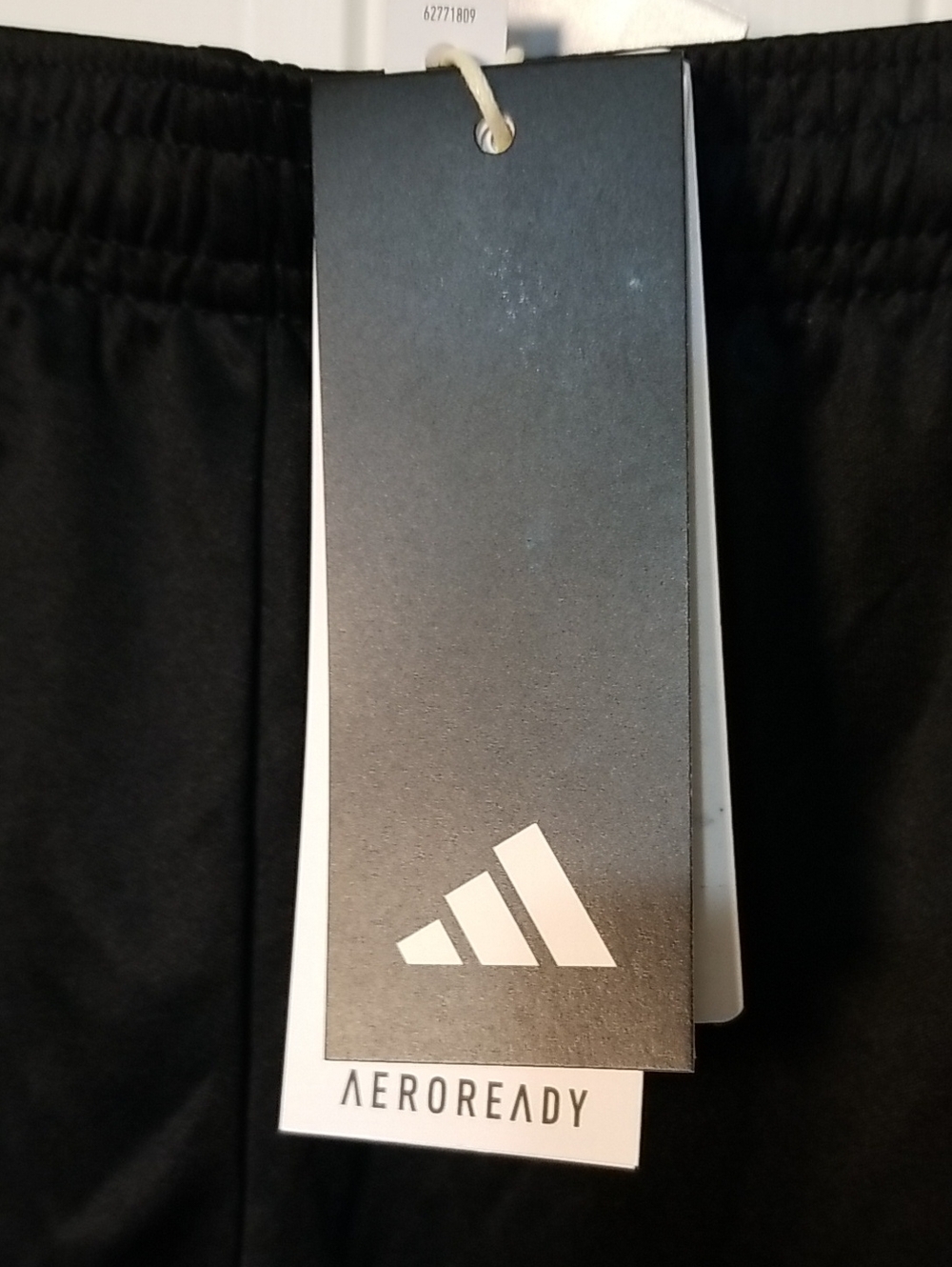 New adidas Black Athletic Shorts with White Stripes Size Large NWT - Picture 2 of 6